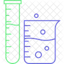 Copo Com Tubo De Ensaio Frasco Quimico Vidraria De Laboratorio Ícone
