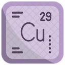 Copper Chemistry Periodic Table Icon