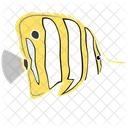 Copperband Butterfly Fish Sea Creature Animal Icon