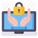 Copyright Laptop Padlock Icon