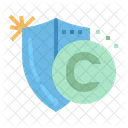 Copyright Shield Copywriting Icon