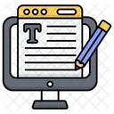 ブログ、メディア、タイピング アイコン