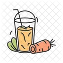 Cenoura Smoothie Coquetel Ícone