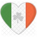 Coracao Bandeira Irlandes Ícone