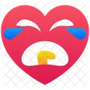 Coracao Emoji Choro Ícone