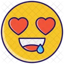 Emoji De Olhos De Coracao Ícone