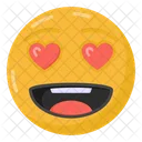 Emoticon Smiley Emoji De Olhos De Coracao Ícone