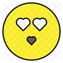 Coracao Olhos Emoji Emoticon Smiley Ícone