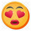 Emoji de olhos de coração  Ícone