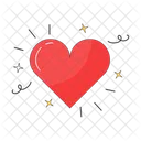 Coracao Romantico Brilha Louco De Amor Romance De Simpatia Ícone