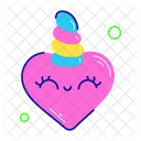Coracao De Unicornio Arte De Unicornio Emoji De Unicornio Ícone