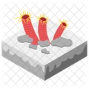 Coral Reef Rock Barrier Shoal Icon