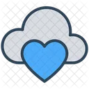 Nube Computacion Corazon Icono