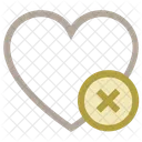 Corazon Eliminar Signo Icono