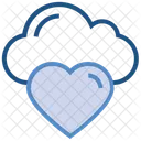 Nube Almacenamiento Corazon Icon