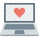 Corazon Computadora Portatil Amor Icon