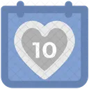 Corazon Calendario Boda Icon