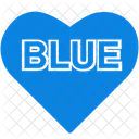 Corazón azul  Icono