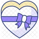 Corazon Con Cinta Cinta Regalo Icon