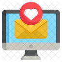 Correo electrónico del corazón  Icono