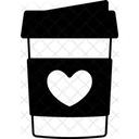 Corazon De Cafe Para Llevar Caliente Amor San Valentin Icon