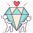 Corazón de diamante  Icono