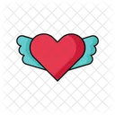 San Valentin Corazon Alas Icon