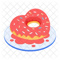 Rosquilla de corazon  Icono