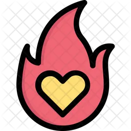 Corazón en el fuego  Icono