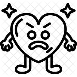 Corazón enojado  Icono
