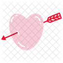 Flecha Del Corazon Rosa San Valentin Icon