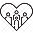 Refugiados Corazon Personas Icon