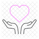 Corazon Abierto Mano Icon