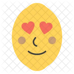 Corazon ojos limon Emoji Icono