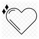 Corazón resplandeciente  Icono