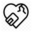 Corazon Roto Mala Calidad Insatisfaccion Icono