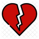 Corazon Roto Corazon Desamor Icono