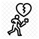 Corazon Roto Dolor Angustia Icono