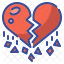 Corazon Roto Desamor Amor Icono