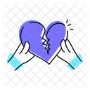 Corazon Roto Relacion Rota Corazon Roto Icono