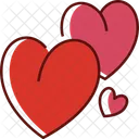 Corazones Romantico Romance Icono