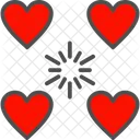 Corazones Amor Corazon Icono