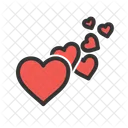 Corazones Corazon Amor Icono