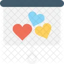 Corazones Pantalla Amor Icono