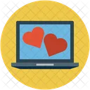 Pantalla Corazones Internet Icono