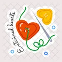 Corazones entrelazados  Icono