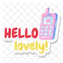 Walkie Talkie Cordless Phone Hello Lovely Icon