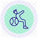 Core Training Line Icon Icon