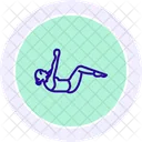 Core Training Line Icon Icon