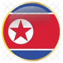 Corea Del Norte Bandera Icono